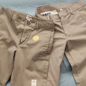 Khaki Uniform Adjustable Waist School Wear Pants for Boys Cat & Jack AND Izod